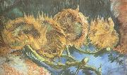 Four Cut Sunflowers (nn04) Vincent Van Gogh